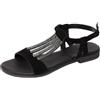 IGI&CO sandalo made in Italy pelle scamosciata strass basso DONNA nero 3683500