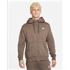 Nike Felpa c/cappuccio Sportswear Club Fleece, Uomo - 004 (Ironstone/Bianco)