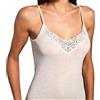 Moretta Canotta donna Moretta a spalla stretta in lana seta con pizzo macramè art T5020