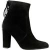 KEYS 7272 NERO scarpe tronchetto stivali stivaletti donna pelle camoscio zeppa