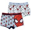 Marvel Set 2 Boxer Marvel Spiderman bambino shorties mutandine intimo in cotone 6191
