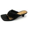 Coral Blue K222.20 sandalo infradito pelle nero tacco 3cm D