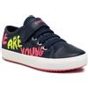 GEOX RESPIRA GISLI P/E scarpe bambina sneakers tessuto canvas pelle strappo