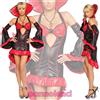 Costume carnevale Regina VAMPIRO rosso donna halloween travestimento DL-065