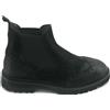 Exton EX9053 stivaletto camoscio anticato nero ricamo inglese suola gomma 1-2