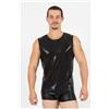 Look me T-Shirt Canotta da Uomo ATTRACT in Tessuto Lucido WetLook Effetto Latex Tg. -S-