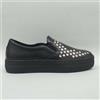 FRAU Scarpe Frau donna slip-on 40T3 pelle nero con inserti in metallo