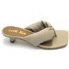 Coral Blue K222.20 sandalo infradito pelle tortora tacco 3cm D