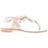 MASTRODOMENICO scarpe donna shoes Sandalo infradito positano naturale e gioiello