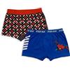 Marvel Set 2 Boxer Marvel Spiderman ufficiale bambino shorties mutandine intimo 5587