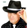 Fiestas Guirca Cappello nero con nastro bianco per travestimento gangster Michael Jackson
