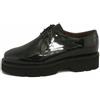 FRAU SCARPE FRAU DONNA DERBY MODA ALLACCIATO VERNICE NERO 86V1 MADE IN ITALY SHOES