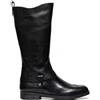 GEOX AGATA J6449B NERO scarpe bambina stivali stivaletti polacchine tacco pelle