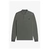 Fred Perry 🔵 FRED PERRY POLO MANICA LUNGA FIELD GREEN 638 M6006 NEW FW23/24
