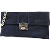 ANNALUNA Borsetta donna borsa clutch a mano da sera cerimonia pelle Annaluna 193 blu