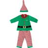 Nazareno Gabrielli Pigiama neonato natalizio Elfo di Babbo Natale bimbo bimba con cappellino 3778