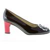 AZUREE CANNES scarpe donna women shoes Decolletè OPTIMA in vernice nero fiore