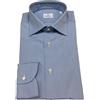 BRANCACCIO camicia uomo manica lunga celeste righe bianche mod LUKE ABI1401