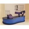 PF 16 PF16 Sandali Zoccoli LUX Tacco Zeppa Effetto Legno Verniciato 7 cm con Platform