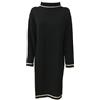 ALPHA STUDIO abito donna maglia nero con dettagli ecru mod AD-7013O 100% lana