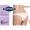 Pompea 6 Slip Brasiliana cuciture invisibili no stress in cotone essential