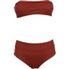 JUSTMINE bikini donna fascia foderato colore mattone BW28378018 ALLWAYS MADE IN