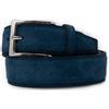 Emila Cintura blu scamosciata da uomo donna cinta in pelle camoscio casual per jeans