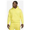 Nike Felpa C/Cappuccio Uomo Sportswear Club Fleece - 765 (Giallo Acido/Bianco)