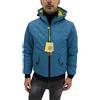 SHOCKLY Giubbino uomo SHOCKLY, turchese in pelle sintetica con cappuccio, -50%.
