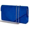 Emila Pochette blu elettrico borsa cerimonia elegante da donna scamosciata clutch 2026