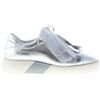 MANUEL BARCELO' scarpe donna Sneaker Emerald pelle argento maxi frangia EWWCSOS1