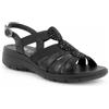 ENVAL SOFT Sandali Enval Soft donna confort con zeppa 7282200 pelle e elastico nero
