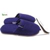 DE FONSECA ciabatte pantofole donna cotone punta chiusa nido d'ape ROMA W 04 Blu