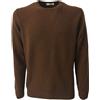 PANICALE maglia uomo girocollo mattone 100% lana mod U21461G/M MADE IN ITALY
