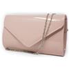 Emila Pochette vernice nude cerimonia clutch elegante borsa piccola borsetta da donna