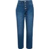 YES ZEE JEANS DONNA 5 TASCHE VITA ALTA CROPPED MOM FIT PANTS 5 TASCHE P337/P705