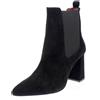 L'amour Tronchetti In Camoscio Nero - Taglia 37 [24cm] Scarpe Donna Tronchetti