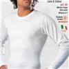 Leable 3 T-shirt uomo Leable manica lunga girocollo, cotone dentro e lana fuori art 91