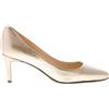 L'ARIANNA scarpe donna Decolleté pelle oro punta sfilata Made in Italy Tacco 6