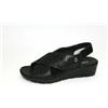 Enval Soft SANDALI DONNA ENVAL SOFT ZEPPA 7278100 PELLE LAMINATA NERO MADE IN ITALY