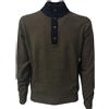 DELLA CIANA maglia uomo con bottoni moro/blu 80% lana 20% cashmere MADE IN ITALY