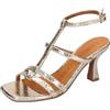 LORENZO MARI Scarpe donna LORENZO MARI 37 EU sandali platino pelle BF954-37