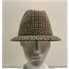 Made in Italy CAPPELLO UOMO PIED DE POULE BEIGE TESSUTO LANA CACHEMIRE MADE IN ITALY MISURA 59