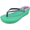 IPANEMA ART DECO II FEM GREEN scarpe sandali infradito donna zeppa ciabatte