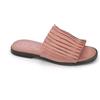 Mjus M98011 sandalo pelle arricciata rosa antico suola gomma U