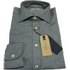 BRANCACCIO camicia uomo manica lunga vestibilità slim 100 % cotone