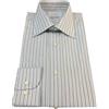 RODRIGO camicia uomo bianco rigato 100% cotone doppio ritorto 1372 HE09