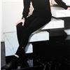 Philippe Matignon Leggings donna Matignon in microfibra con applicazione alla caviglia art Perles