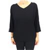 ELENA MIRÒ maglia donna nero manica 3/4 79% viscosa 21% poliammide