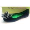 CAFè NOIR DA709 Ballerine donna in raso nero con fiocco bianco a pois nero
